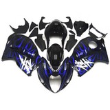 0418 Fairing Suzuki Gsxr1300 Hayabusa 1997 - 2007 Black Blue Flame